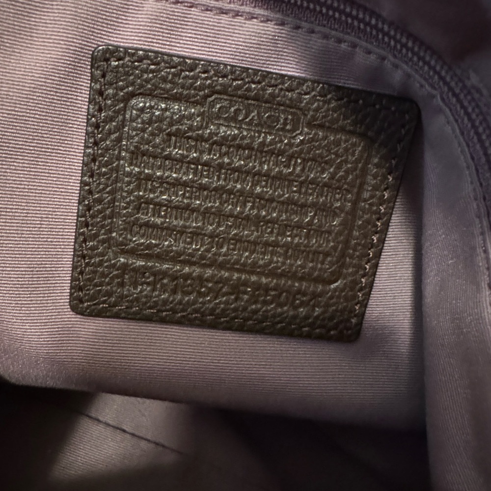 Coach Brown Pebbled Leather Crossbody Hobo - Picture 2 of 6